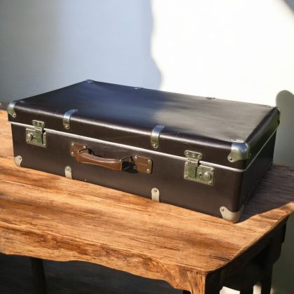 VINTAGE KOVČEK - TEMNO RJAV